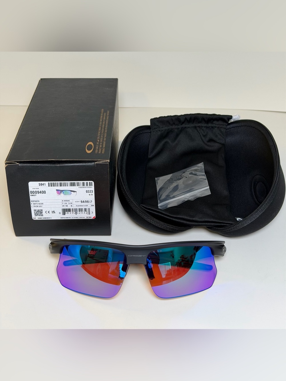 NIB Oakley BiSphaera PRIZM Golf Sunglasses Matte Black Adult Unisex NEW